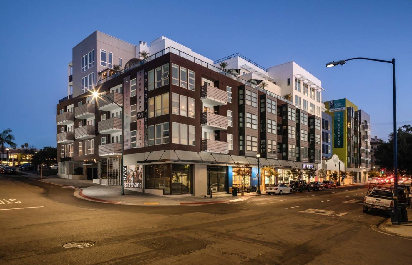 AV8, a six-story apartment building in San Diego’s Little Italy